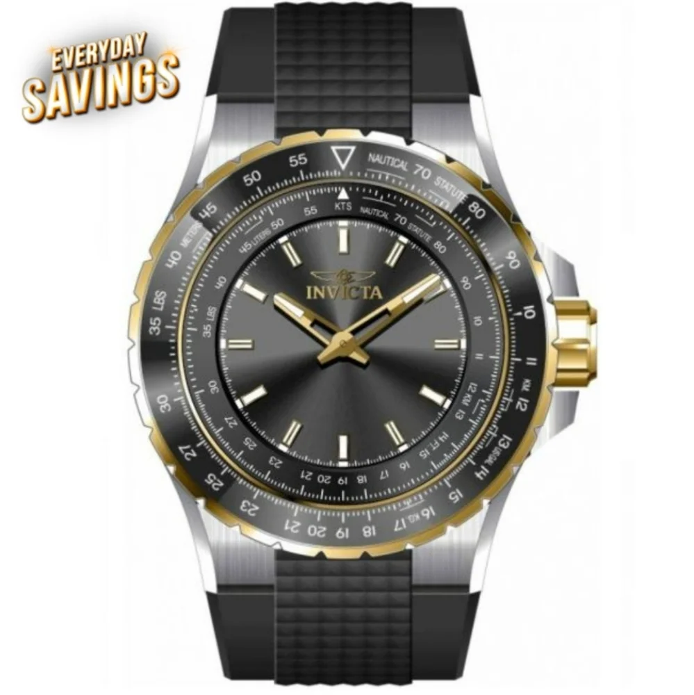NEW NIB Invicta Aviator Men's Watch - 50mm, Black‎ 49649